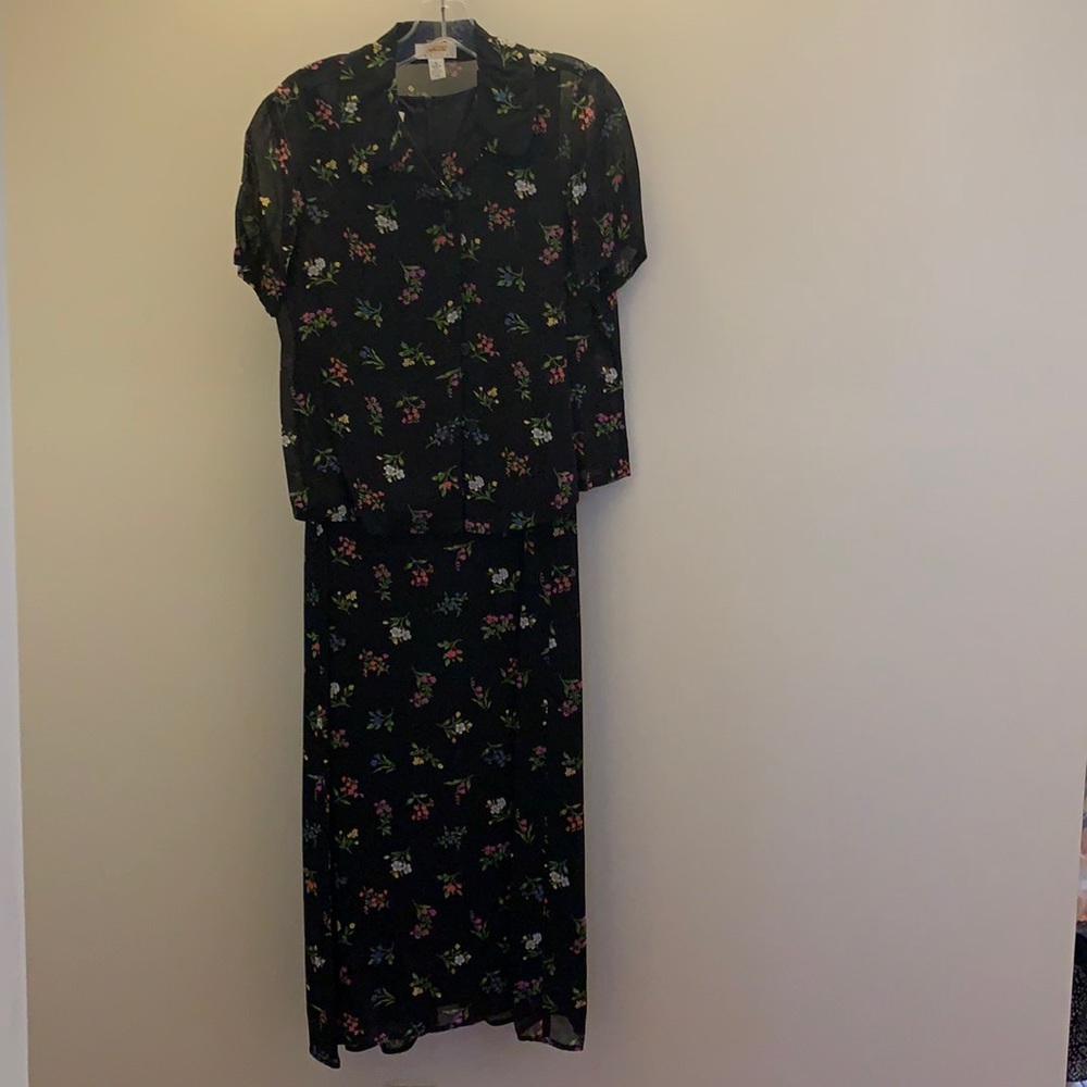 Talbots Women's 2-Piece Set Size 4 Dress & Short Sleeve Blouse‎ Like New